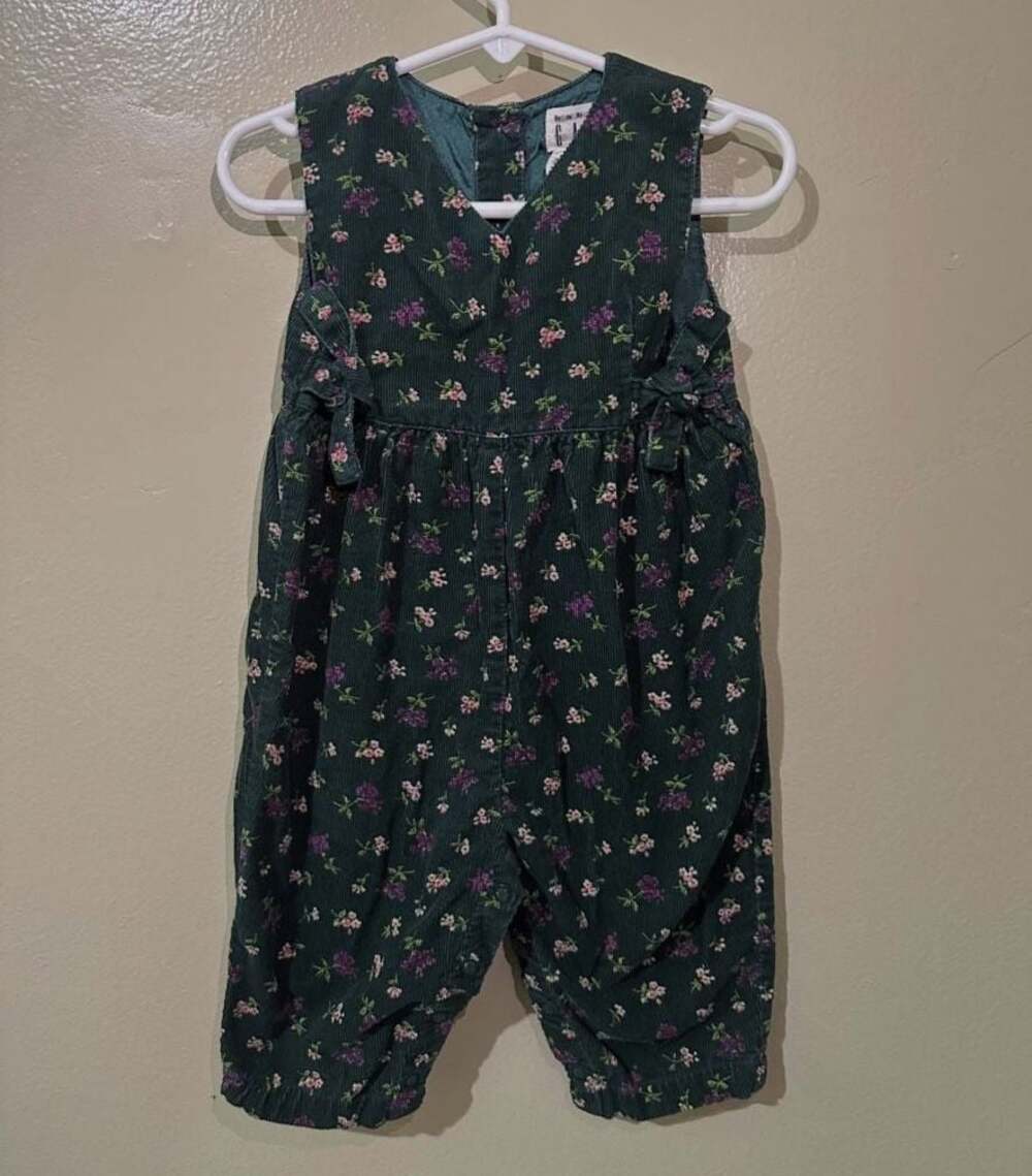 Baby Gap Floral Corduroy Romper 6-12M